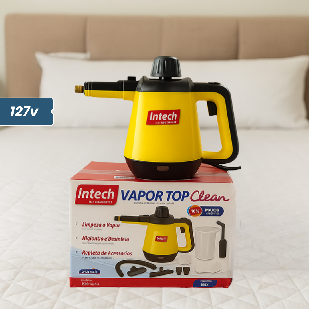 Limpador à Vapor + 9 acessórios + Frete Grátis