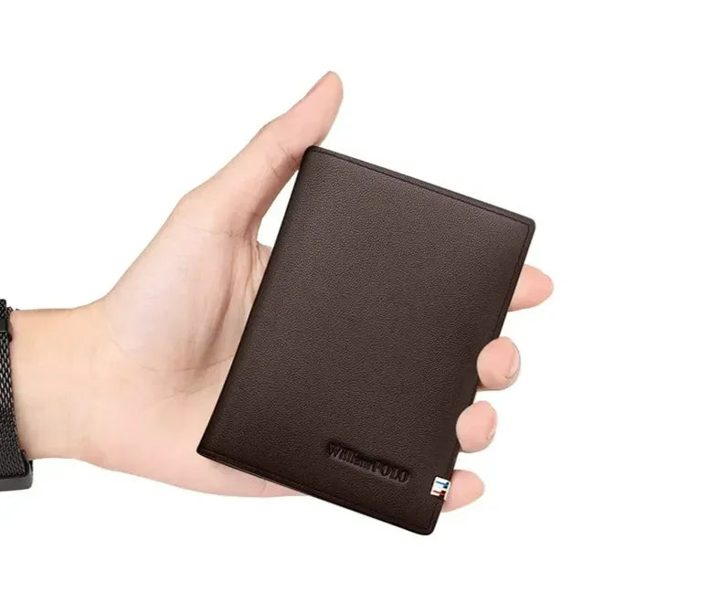 Carteira Porta-cartões em Couro Marrom