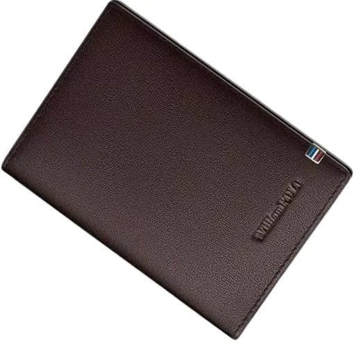 Carteira Porta-cartões em Couro Marrom