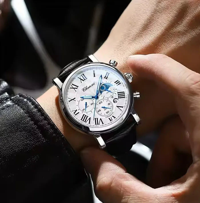 Relógio Fases da Lua Branco