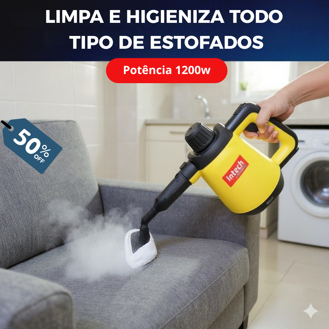 Limpador à Vapor + 9 acessórios + Frete Grátis