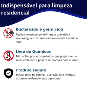 Limpador à Vapor + 9 acessórios + Frete Grátis