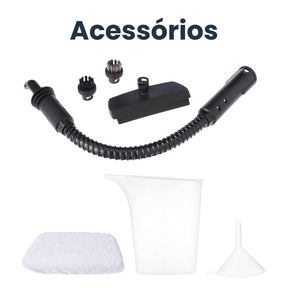 Limpador à Vapor + 9 acessórios + Frete Grátis