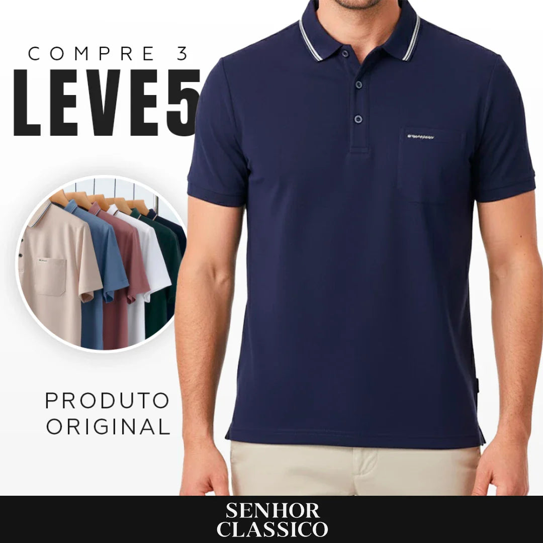 |Leve 5 Pague 3| Camisa Masculina Nautilus em Algodão e Poliéster |Classe e Sofisticação|
