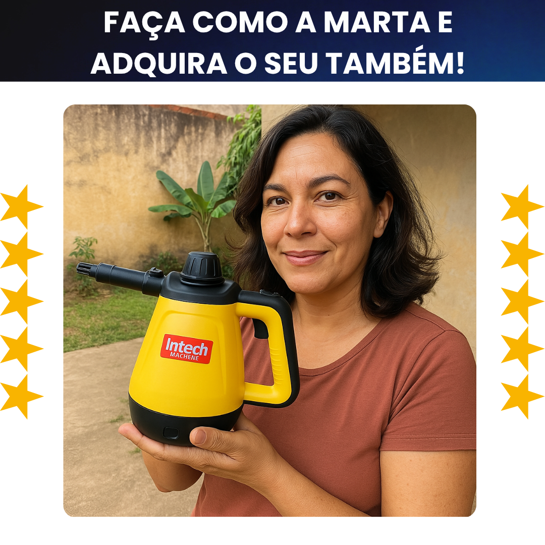 Limpador à Vapor + 9 acessórios + Frete Grátis