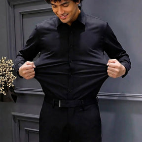 [Leve 5 Pague 3] Camisa Masculina Luxer em Seda Gelo e Manga Longa [Estilo Absoluto]!