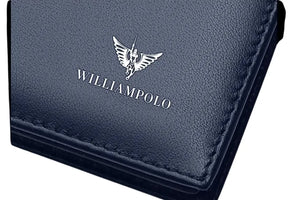 Carteira Masculina Slim em Couro Azul