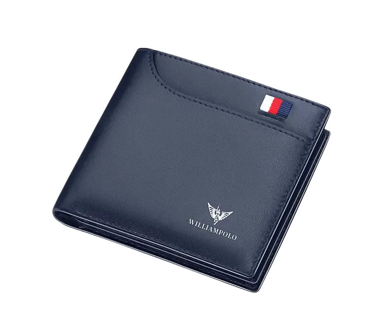 Carteira Masculina Slim em Couro Azul