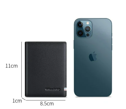 Carteira Porta-cartões em Couro Azul