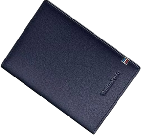 Carteira Porta-cartões em Couro Azul