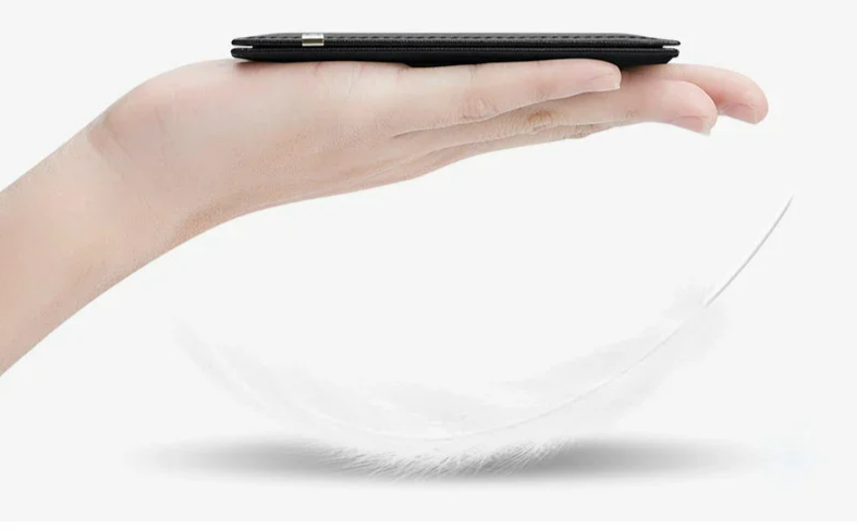 Carteira Porta-cartões em Couro Azul