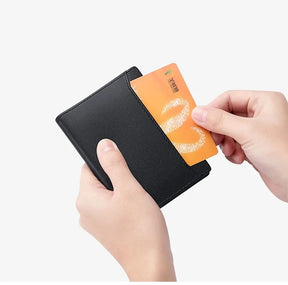 Carteira Porta-cartões  em Couro Marrom