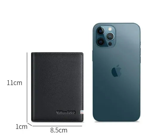 Carteira Porta-cartões  em Couro Marrom