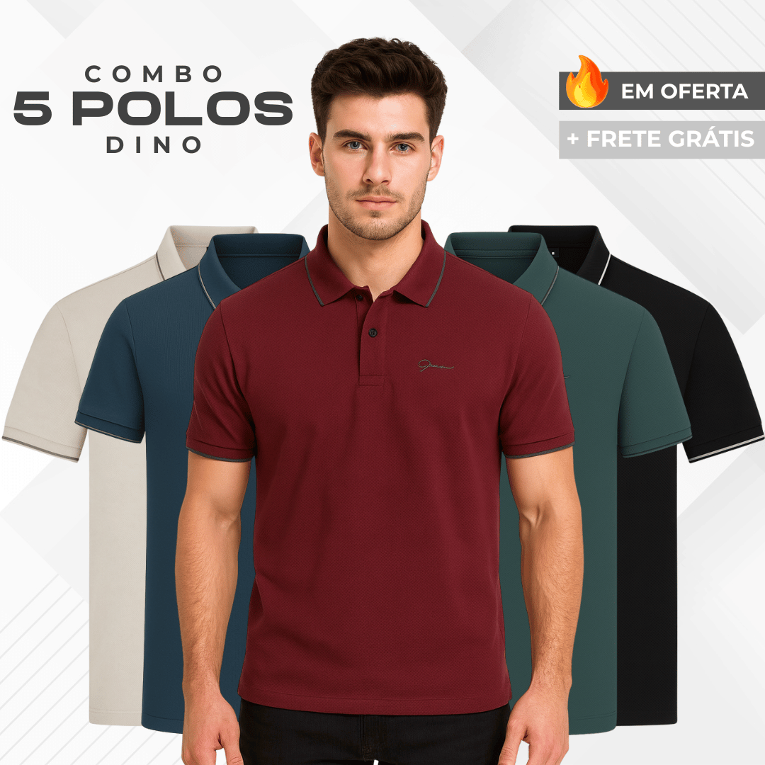 |Combo 5| - Camisas Polo Dino OFERTA