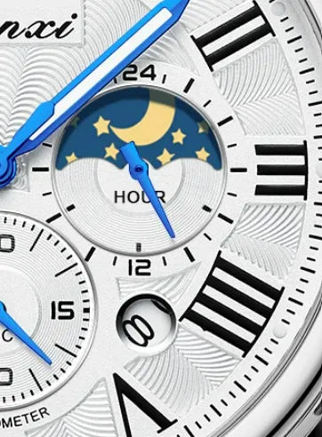 Relógio Fases da Lua Branco